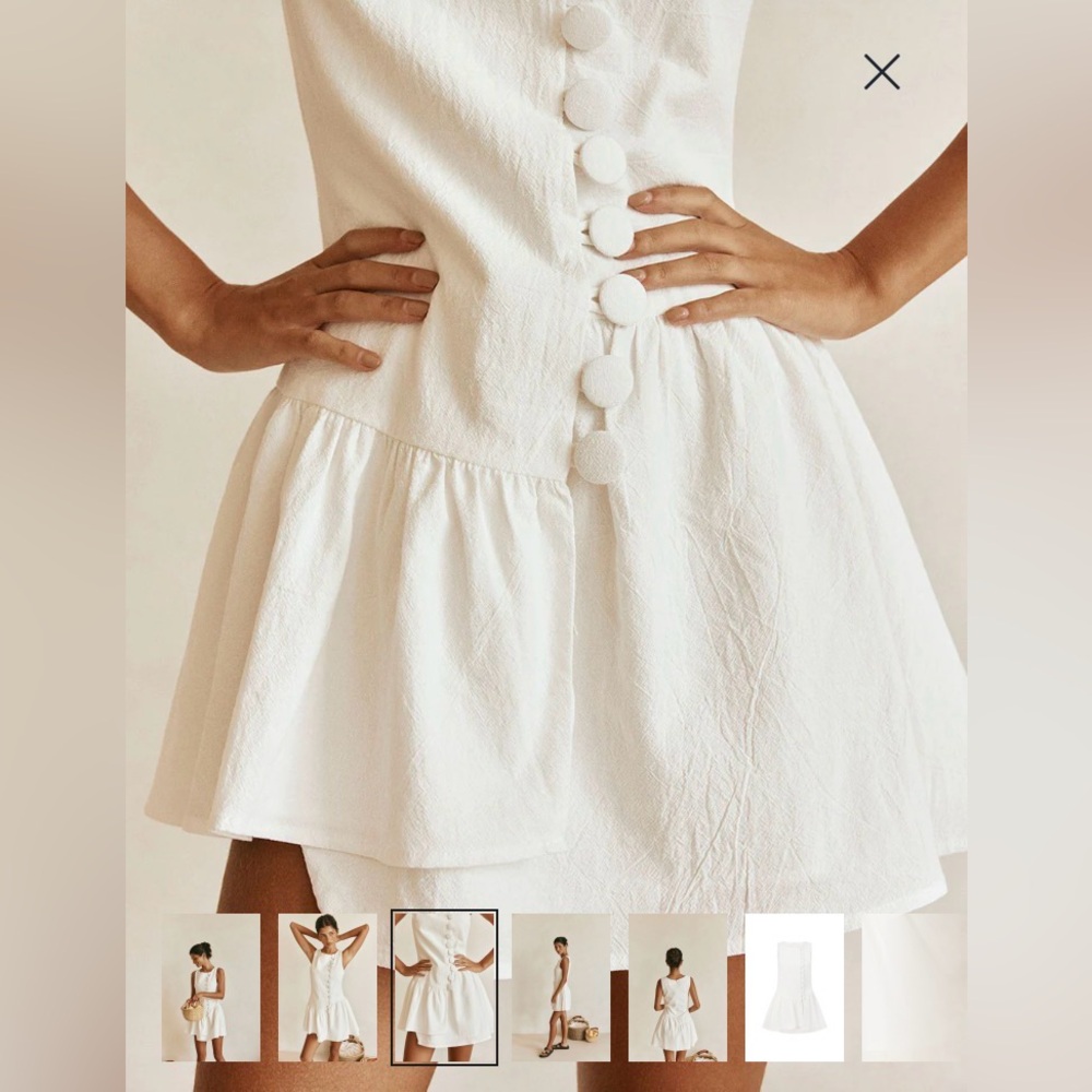 NWT white sabo skirt alfresco dress - small - Picture 2 of 6